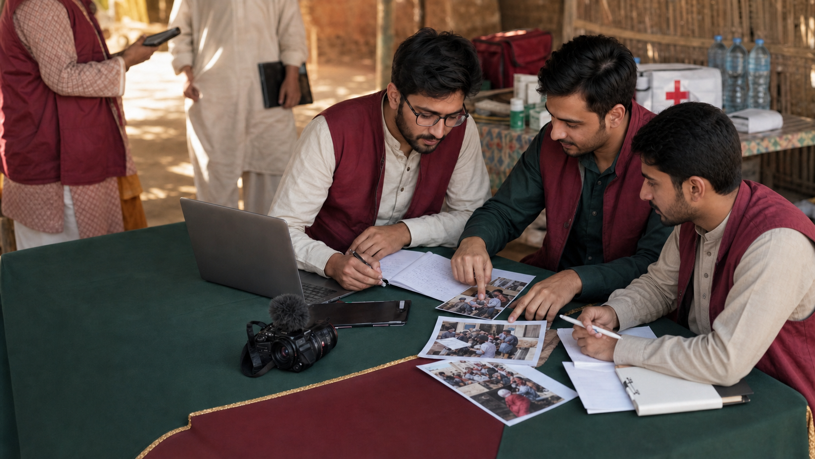 KHRF volunteers reviewing program updates